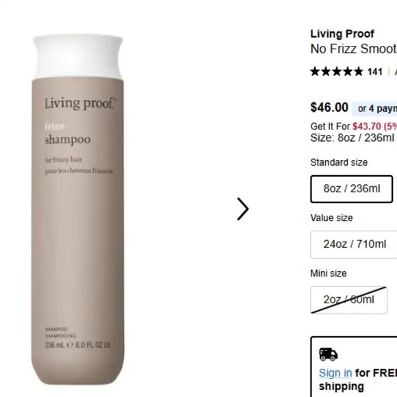 Living Proof ! Frizz Shampoo - Picture 1 of 5